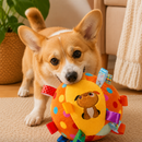 Cachorro brincando com a Bola de Pelúcia Sonora GuizoBall