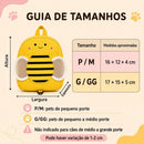 Guia de tamanhos da Mochila Abelhinha ZumZum Pet