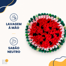 OrientaÃ§Ãµes de lavagem Ã  mÃ£o do tapete de forrageio melancia