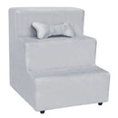 Escada Escadinha para Pet 3 Degraus cor Cinza Claro
