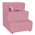 Escada Escadinha para Pet 3 Degraus cor Rosa