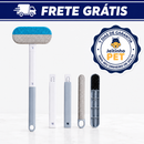 Escova Multifuncional 4 em 1 PeloOff: Remove Pelos, Limpa Vidros e Tira Poeira num Só Toque 🧹🐾