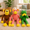 Pelúcia Gigante MaxPlay™ - Pelúcia Gigante com Apito e Costura Reforçada para Cães de Porte Médio 🐵🐷🐸 e Grande