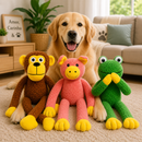 Pelúcia Gigante MaxPlay™ - Pelúcia Gigante com Apito e Costura Reforçada para Cães de Porte Médio 🐵🐷🐸 e Grande
