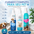 Kit Higienização Pet Clean: Limpa Patas + Limpa Ouvidos + Limpa Lágrimas 🐾✨