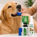 Kit Gel Dental +  Escova Dente Dedeira + Spray Bucal Hálito Pet Clean - O kit Completo para Dentes Limpos, Gengivas Saudáveis e Hálito Fresco 🦷✨
