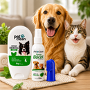 Kit Creme Dental +  Escova Dente Dedeira + Spray Bucal Hálito Pet Clean - O kit Completo Para Combater Tártaro, Placa Bacteriana e Mau Hálito! 🦷🐾