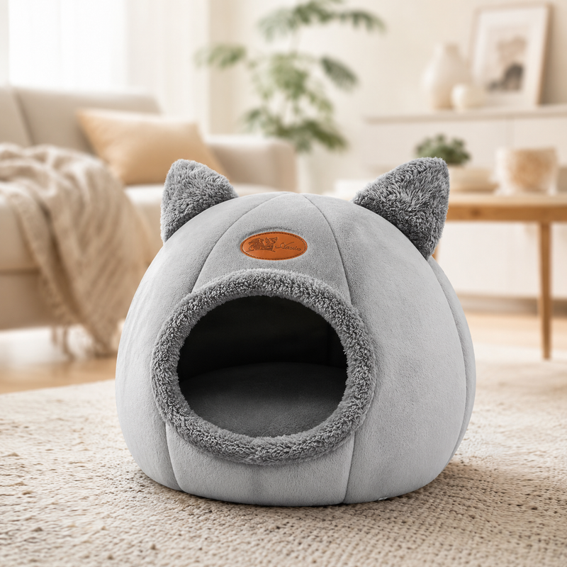 Cama Anti Ansiedade Toca do Miau™- Protege e Aquece Seu Pet 🛏️🐱