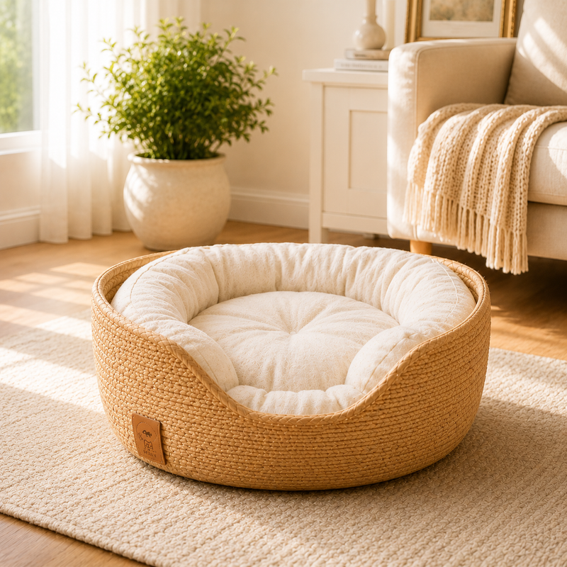 Cama Artesanal de Bambu Elegance™  - Elegância Para sua Casa, Conforto Para o seu Pet 🛏️✨