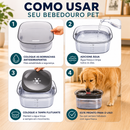 Bebedouro Inteligente Antirrespingo PeloSeco Pro™ -Hidratação que Mantém Pet Sempre Sequinho 💧🐾