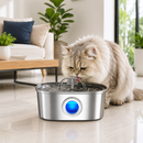 Fonte de Água em Aço Inoxidável AquaFlow Pet™ - Estimule a Hidratação do Seu Pet com Água Sempre em Movimento 🐾💦