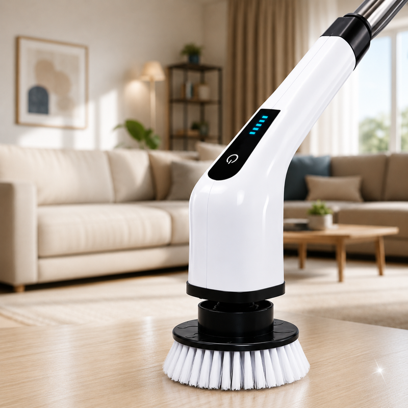 Escova Elétrica Giratória Multifuncional PowerClean™- 9 Funções de Limpeza em Um Único Aparelho✨🏡