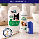 Kit Creme Dental +  Escova Dente Dedeira + Spray Bucal Hálito Pet Clean - O kit Completo Para Combater Tártaro, Placa Bacteriana e Mau Hálito! 🦷🐾