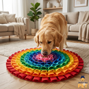 Tapete Olfativo ArcoÍris™ - Alimentação Lenta e Alívio da Ansiedade Para Cães 👃🌈