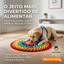 Tapete Olfativo ArcoÍris™ - Alimentação Lenta e Alívio da Ansiedade Para Cães 👃🌈