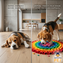 Tapete Olfativo ArcoÍris™ - Alimentação Lenta e Alívio da Ansiedade Para Cães 👃🌈