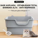 Caixa de Areia Alta Semifechada BigCat™ - Espaço de Sobra Para o Seu Gato Grande 🐱✨