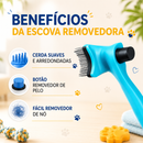 KIT PET CUIDADOS COMPLETOS™ - Luva Tira Pelos + Escova de Banho com Dispenser + Escova Rasqueadeira 🧤🪮