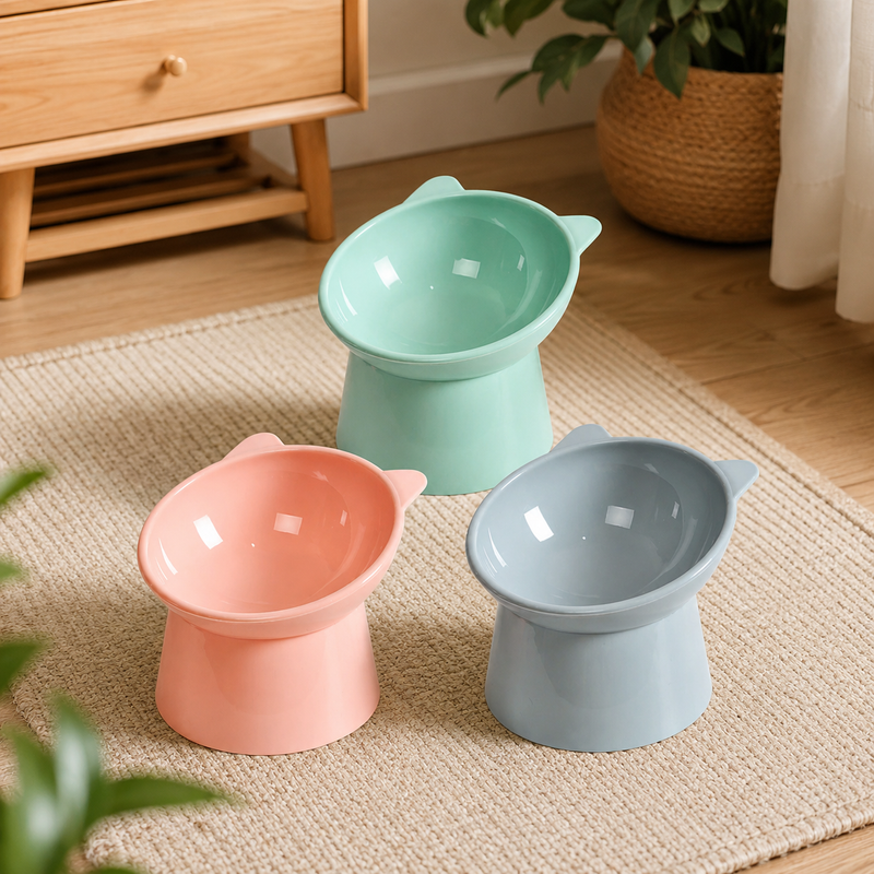 Comedouro e Bebedouro Elevado ConfortPet™ - Anti-Engasgo para Cães e Gatos 🥣 💧