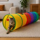 Brinquedo Interativo Túnel Miau Mania™ - A Diversão que Desperta o Instinto do seu Gato 💙🐱