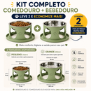 Comedouro e Bebedouro Elevado Anti-Formiga™ - Proteção contra formigas e postura mais confortável em um único produto 🐜❤️