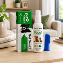 Kit Gel Dental +  Escova Dente Dedeira + Spray Bucal Hálito Pet Clean - O kit Completo para Dentes Limpos, Gengivas Saudáveis e Hálito Fresco 🦷✨