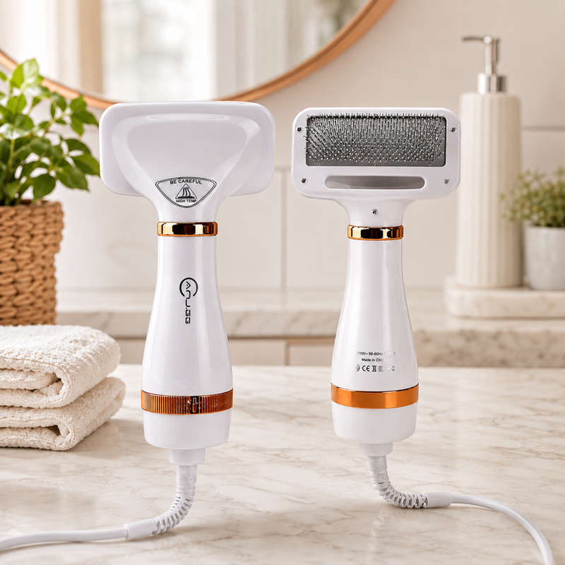 Escova Secadora Pet 2 em 1- Seca e Remove Pelos Com facilidade 🪮🐾