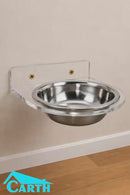 Comedouro e Bebedouro de Inox ElevaPet| Suspenso de Parede | Individual ou Duplo