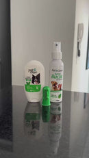 Kit Creme Dental +  Escova Dente Dedeira + Spray Bucal Hálito Pet Clean - O kit Completo Para Combater Tártaro, Placa Bacteriana e Mau Hálito! 🦷🐾
