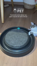 Arranhador com Bolinha Giratória MiauPlay 360 - Diversão que Gira, Caça e Relaxa ⭕🐱