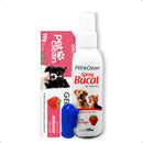 Kit Gel Dental +  Escova Dente Dedeira + Spray Bucal Hálito Pet Clean - O kit Completo para Dentes Limpos, Gengivas Saudáveis e Hálito Fresco 🦷✨