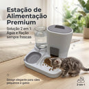 Bebedouro e Comedouro Automático AutoPet 2 em 1™ –  Água e Ração Sempre Disponíveis    🍖💧